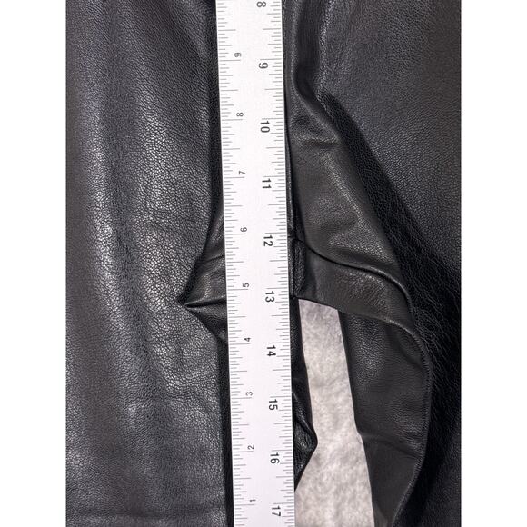 Commando Leggings Large Womens Black Faux Vegan Leather Crop - Picture 4 of 6